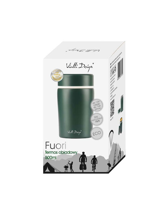 Vialli Design Cutie pentru Mâncare Termos Inox Verde 500ml 1buc