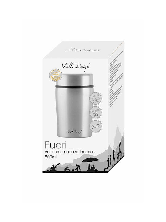 Vialli Design Cutie pentru Mâncare Termos Inox Gri 500ml 1buc