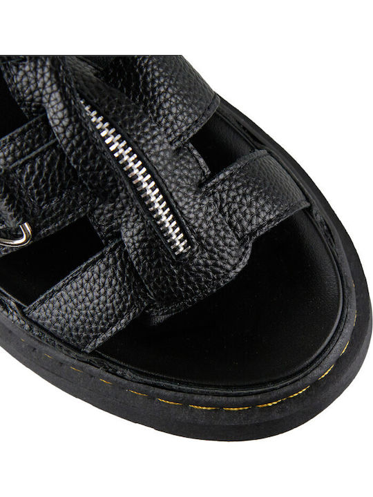 Γυναικεία Σανδάλια Gladiator Flatforms Μαύρα