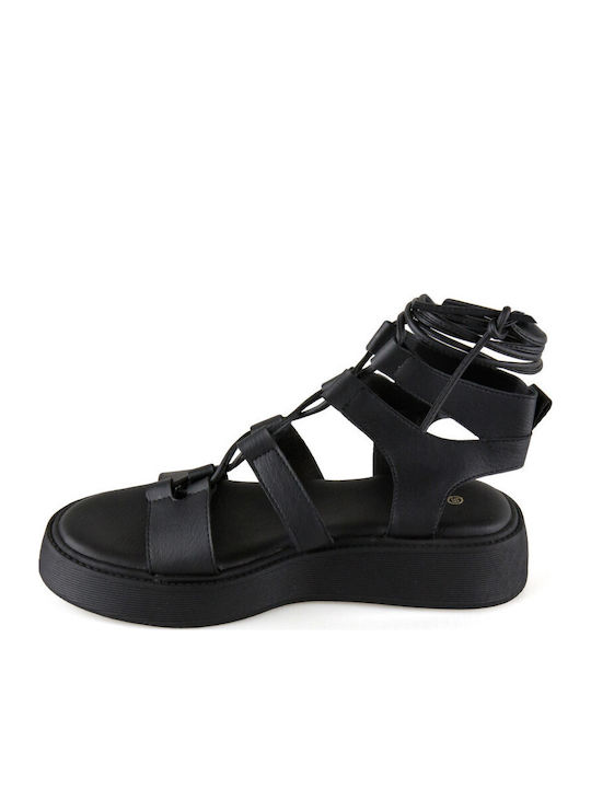 Women's Flat Sandals Flatforms Black
