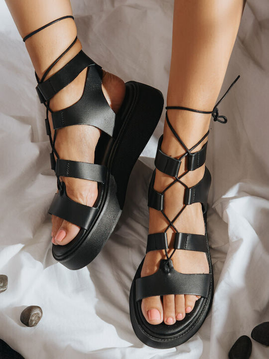 Women's Flat Sandals Flatforms Black