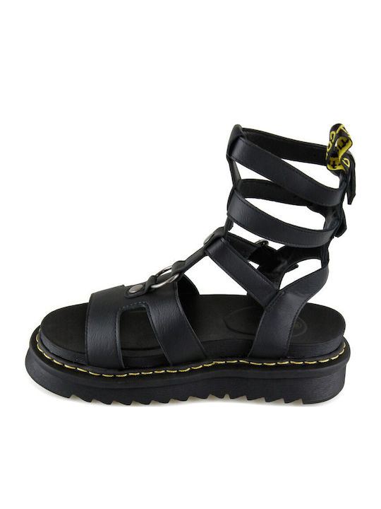 Γυναικεία Σανδάλια Gladiator Flatforms Μαύρα