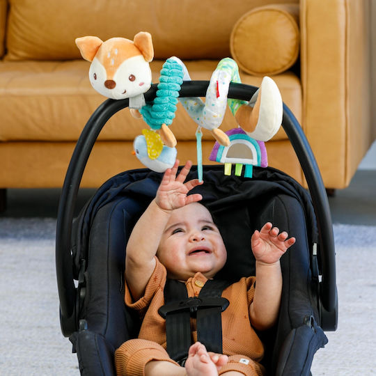 Infantino Spirale Spielzeug für Kinderwagen mit Beißring und Spiegel für 0++ Monate