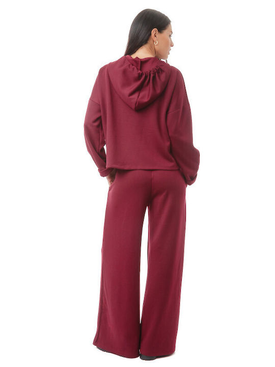 Sweatpants Set Burgundy