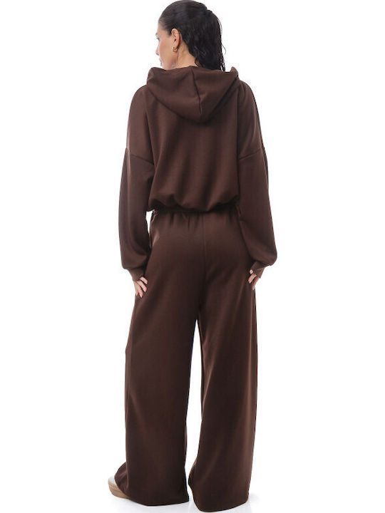 Sweatpants Set Brown