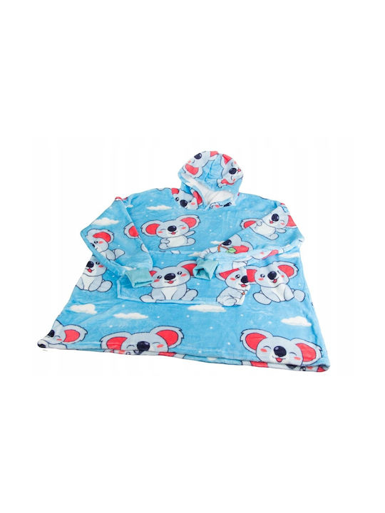 Κουβέρτα Fleece Γαλάζια 80x80εκ.