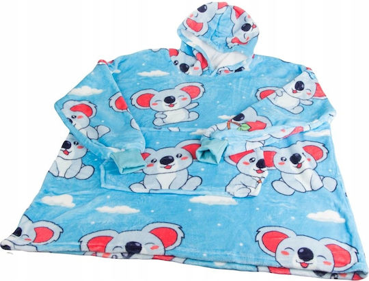 Κουβέρτα Fleece Γαλάζια 80x80εκ.