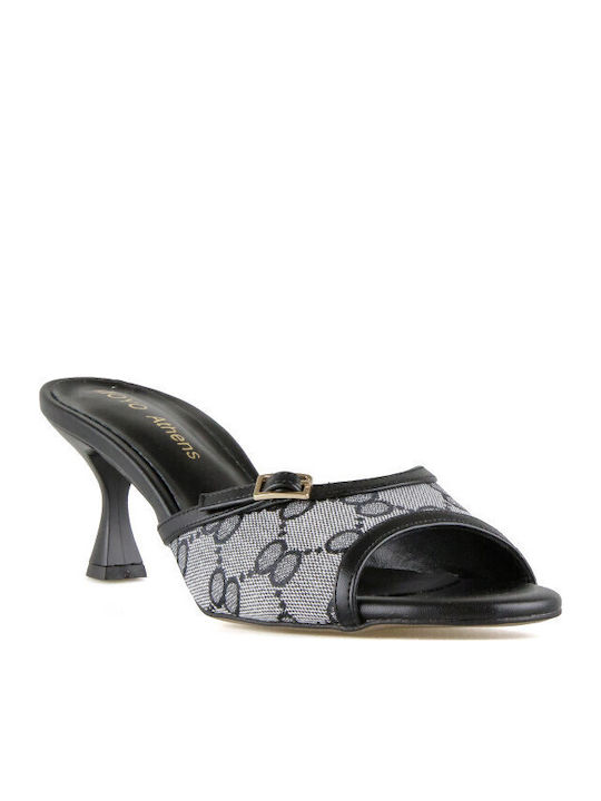 Mules with Heel in Black Color