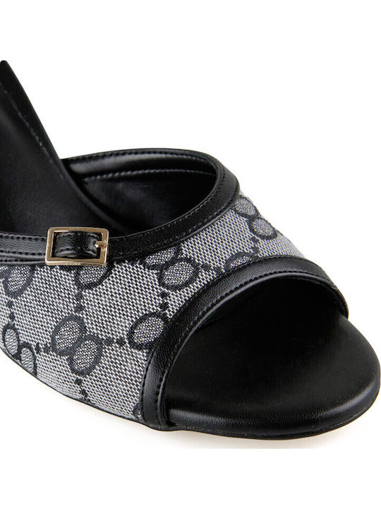 Mules with Heel in Black Color