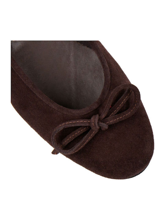 Leder Damen Ballerinas Braune