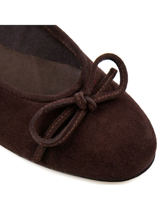 Leder Damen Ballerinas Braune