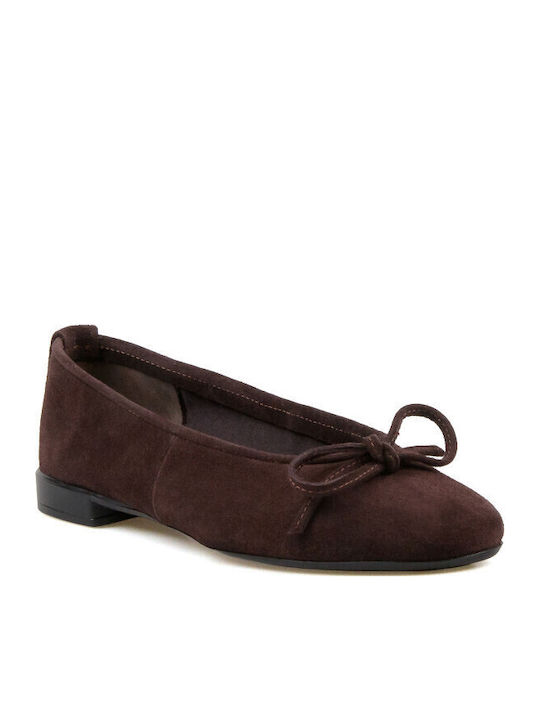 Leder Damen Ballerinas Braune