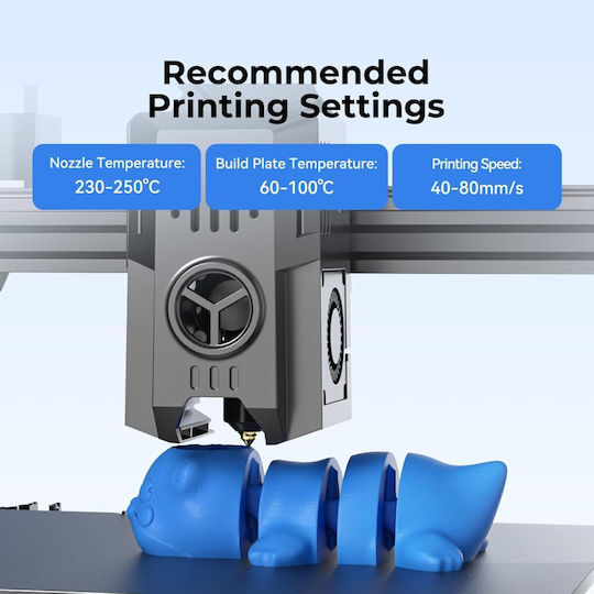 Creality3D PETG 3D Printer Filament 1.75mm Μαύρο Λευκό 4kg