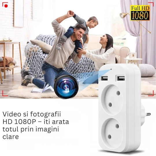 Taggo Cameră Ascunsă WiFi Lampă facială 1080p