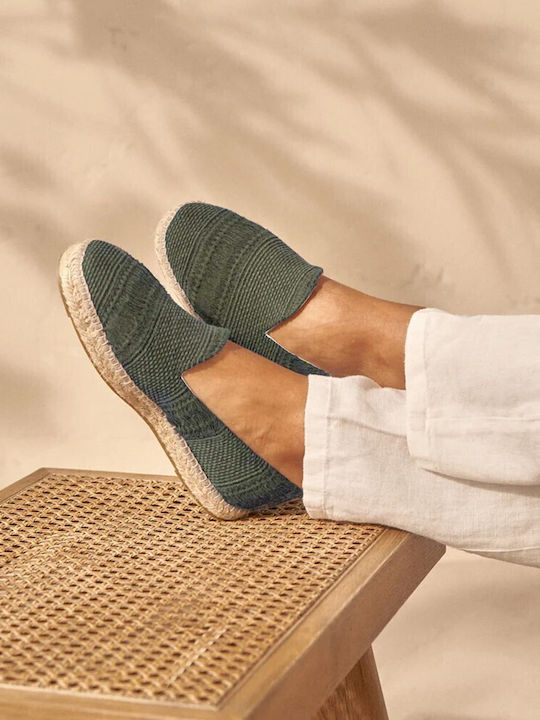 Yucatán Stoff Herren Espadrilles in Braun Farbe