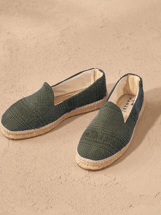 Yucatán Stoff Herren Espadrilles in Braun Farbe