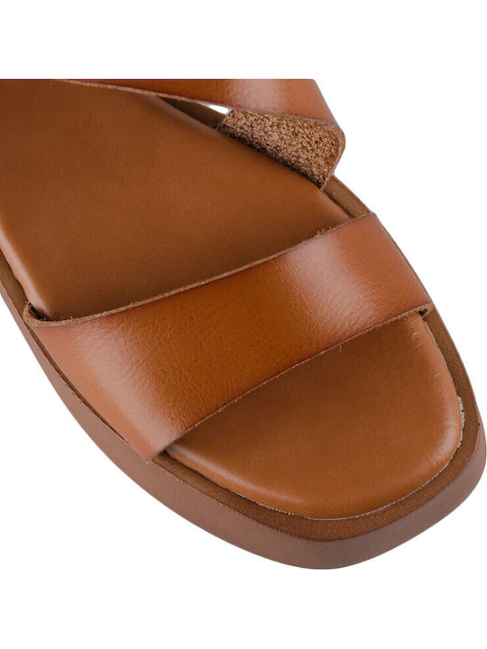 Women's Ankle Strap Platforms Brown