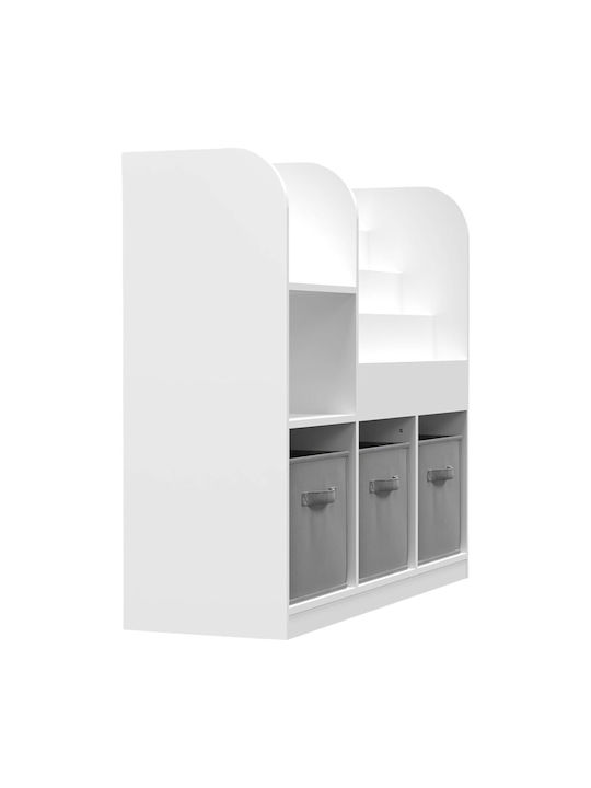 Библиотека Стена Бял 92x30x80см
