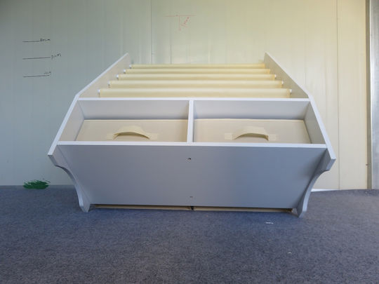 Bibliotecă pardoseală Metal Alb 70x30x85cm