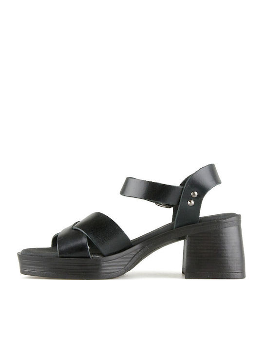 Leder Sandalen Schwarz