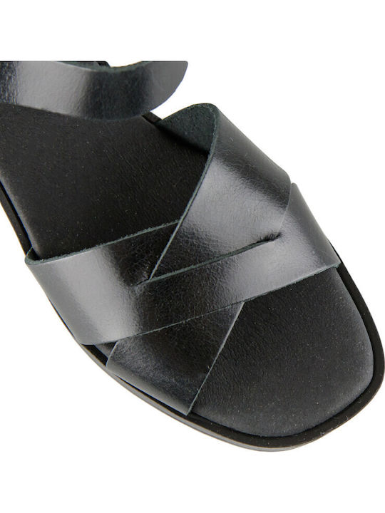 Leder Sandalen Schwarz