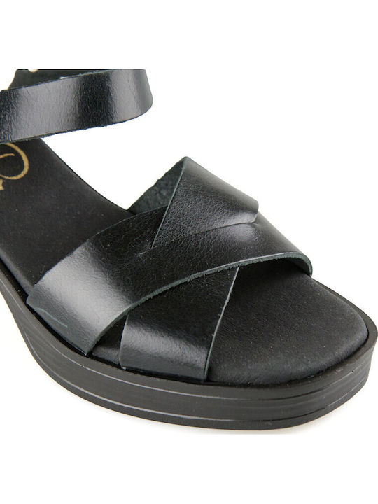 Leder Sandalen Schwarz