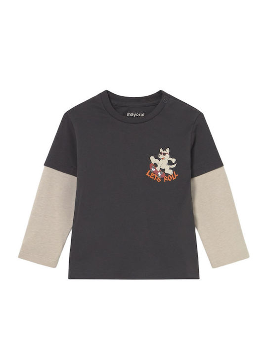 Kids' Shirt Long Sleeve Dark Grey