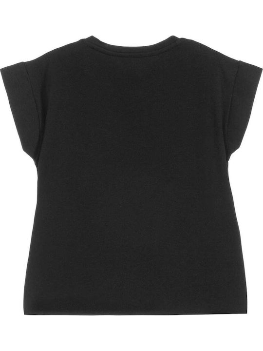 Kids' Crop Top Short Sleeve Black