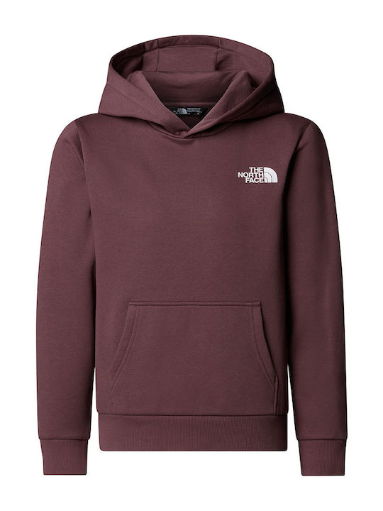 Kids Hoodie With Hood and Pockets Burgundy Simple Dome Hoodie