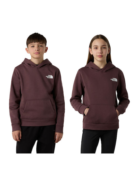 Kids Hoodie With Hood and Pockets Burgundy Simple Dome Hoodie