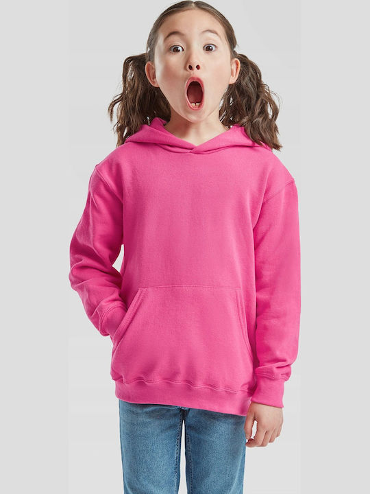 Kids Sweatshirt with Hood and Pockets Fuchsia Kids Classic Hooded Sweat