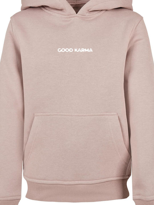 Fleece Kinder-Sweatshirt mit Kapuze und Taschen Duskrosen