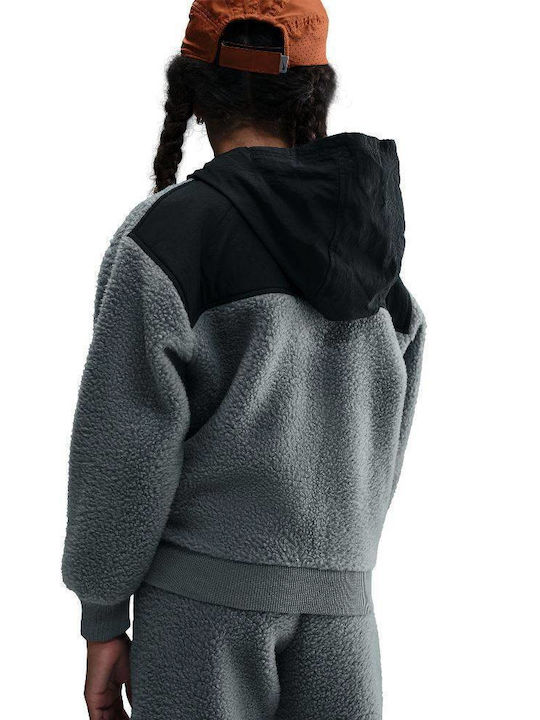 Fleece Kids Sweatshirt with Hood and Pockets Gray