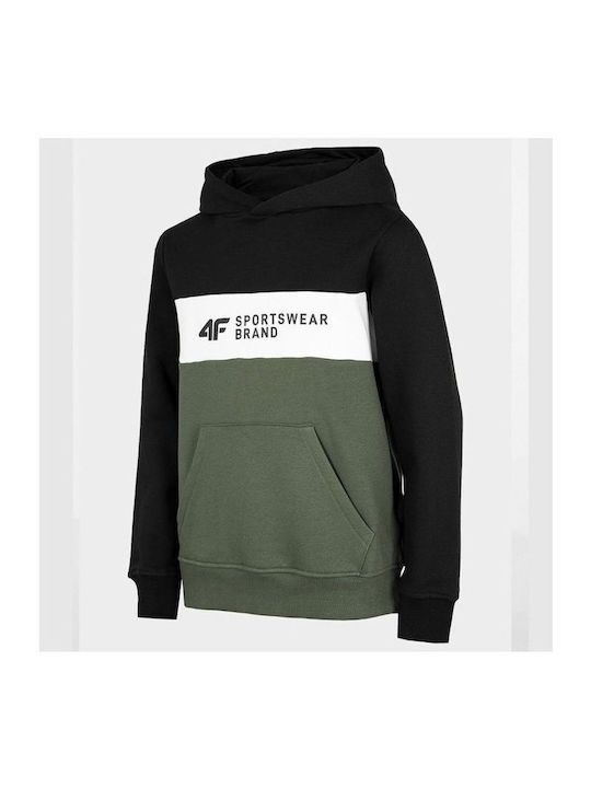 Kids Sweatshirt with Hood and Pockets Khaki