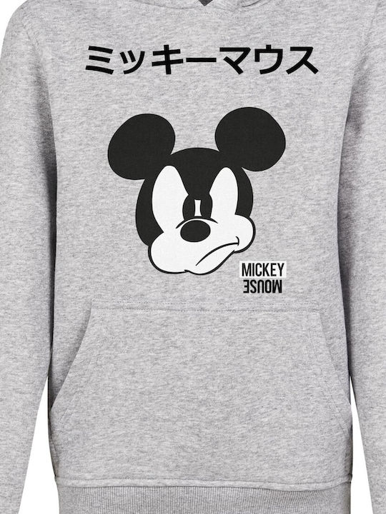 Fleece Kinder-Sweatshirt mit Kapuze und Taschen Grau