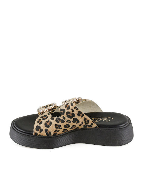 Кожени Дамски Сандали Flatforms