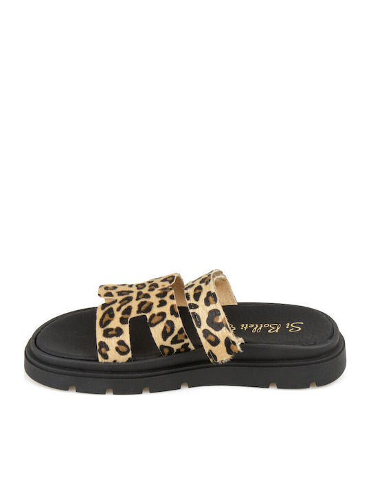 Δερμάτινα Γυναικεία Σανδάλια Flatforms