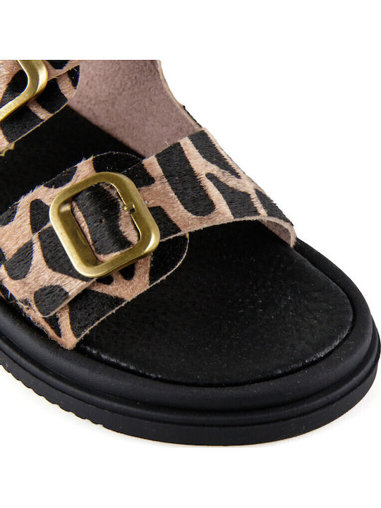 Дамски Кожени Сандали Flatforms