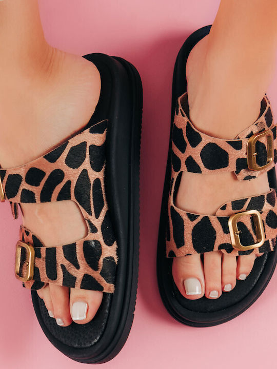 Дамски Кожени Сандали Flatforms