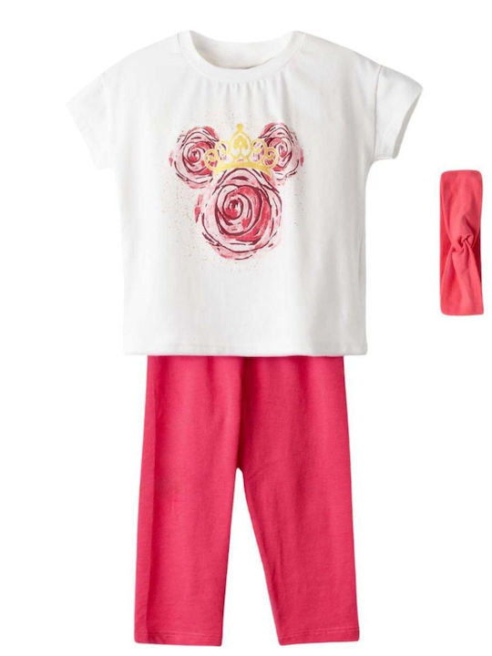 Kids' Set with Leggings Summer 3pcs White