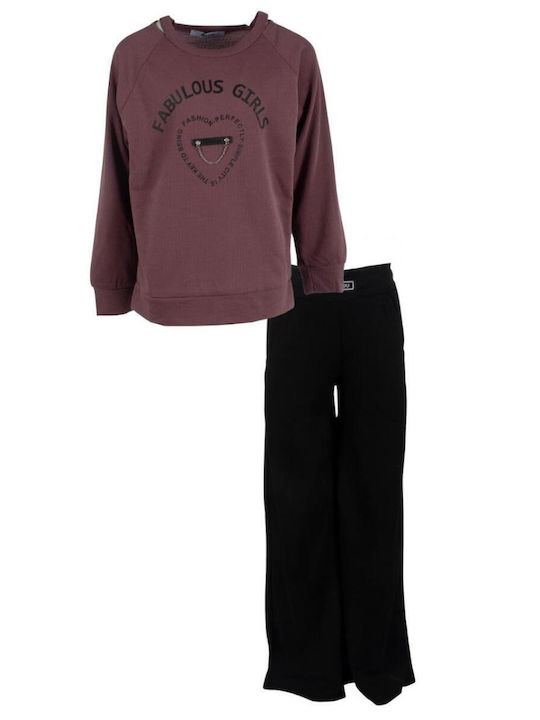 Kinder-Set mit Hose Winter 2Stück Purple