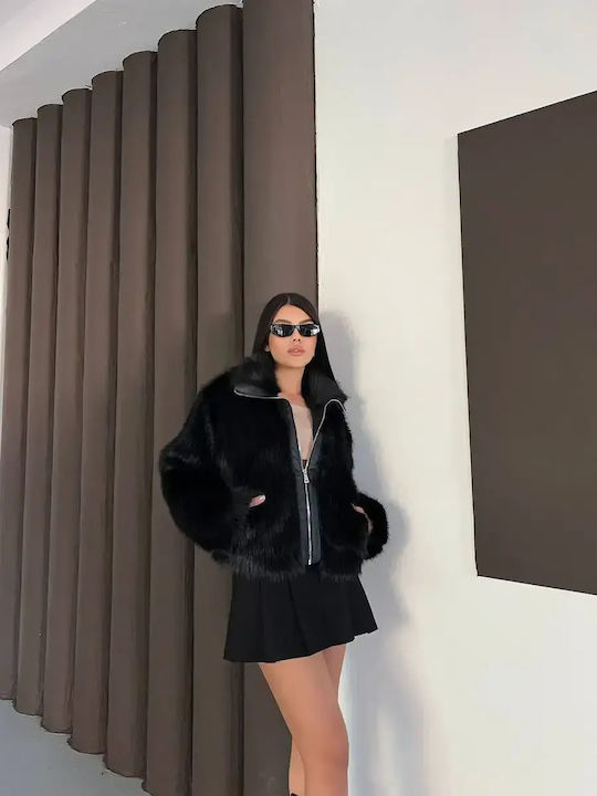 Scurtă Blană de damă Black