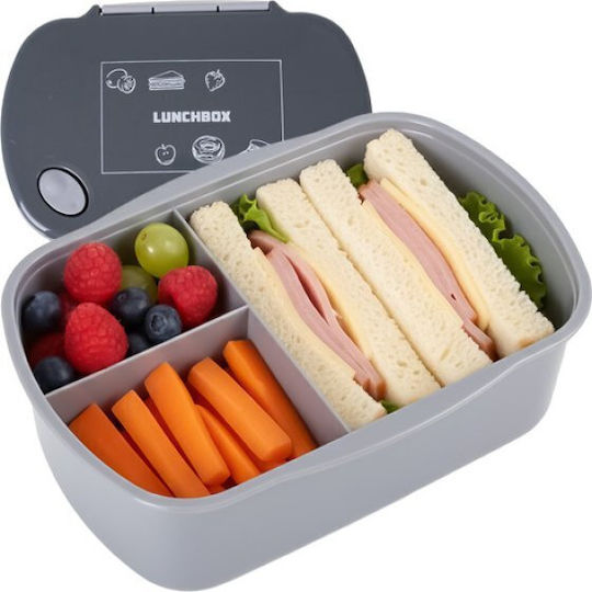 Ruhhy Plastic Kids' Food Container 0.8lt Gray x x 7cm