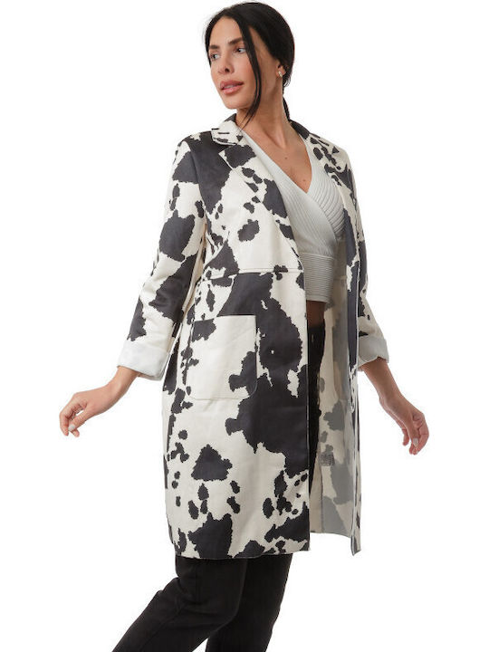 Silia D Long Women's Blazer Animal Print