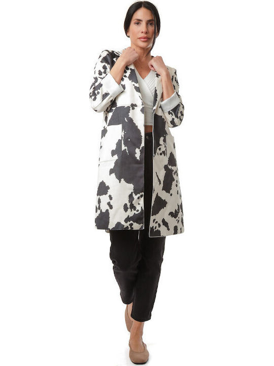 Silia D Long Women's Blazer Animal Print