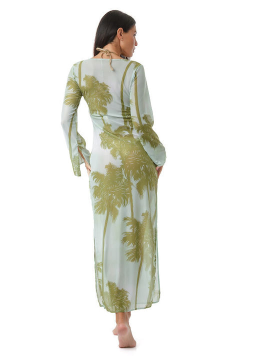 Silia D Feminin Caftan de Plajă Verde