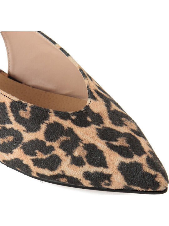 Suede Γυναικείες Μπαλαρίνες Slingback με Λουράκι