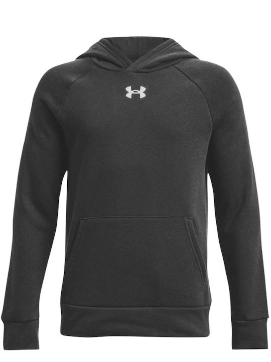 Fleece Παιδικό Φούτερ με Κουκούλα και Τσέπες Grey Rival