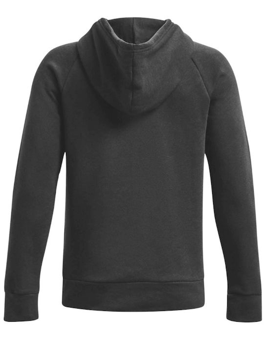 Fleece Παιδικό Φούτερ με Κουκούλα και Τσέπες Grey Rival