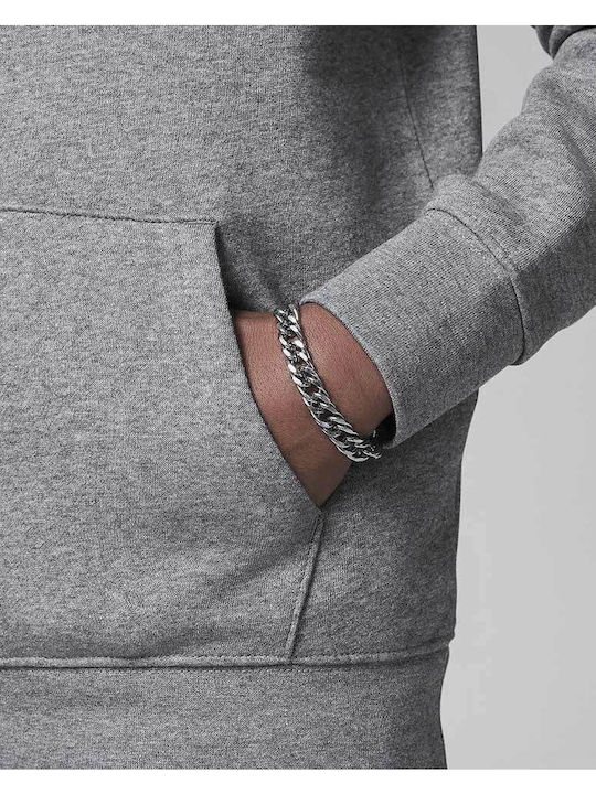 Fleece Kids Sweatshirt with Hood and Pockets Gray